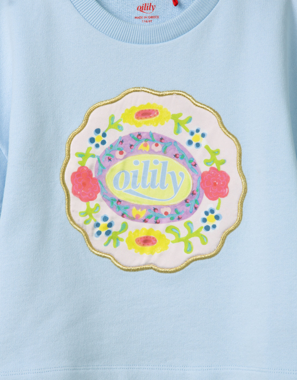 SS21 Oilily Hussel Blue Short Sleeve Logo Sweater