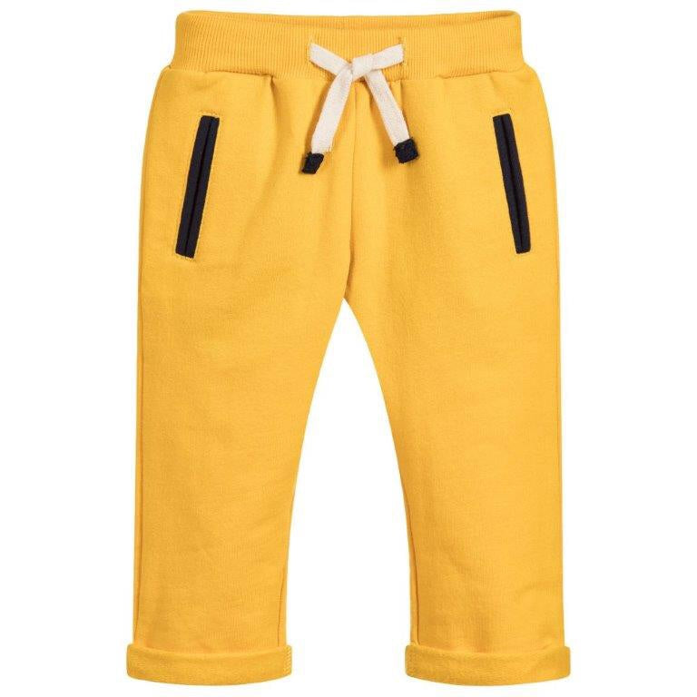 WEEKEND A LA MER Boys Mustard Cotton Joggers - NON RETURNABLE