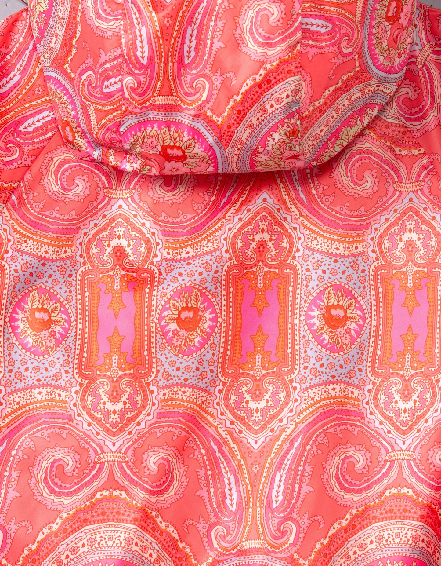 SS21 Oilily Crispy Paisley City Rose Coral & Pink Reversible Jacket