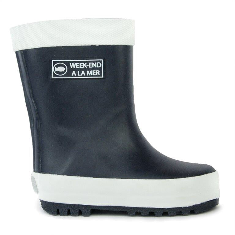 Week-end a la Mer Navy Rain Boots