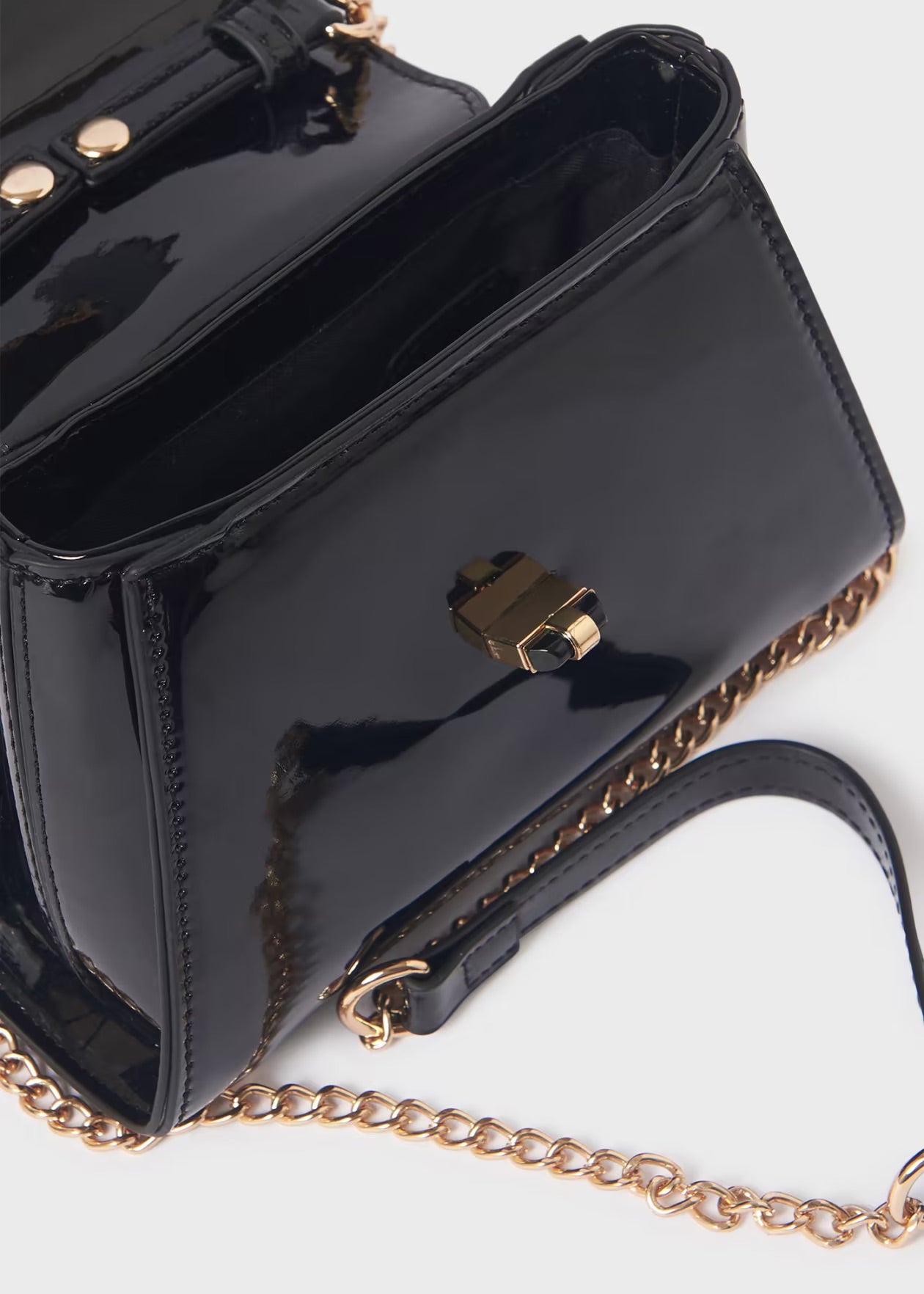 Tiffany Patent Handbag - Classic Black from Vivien of Holloway