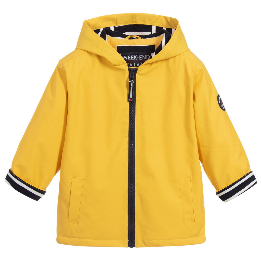 WEEKEND A LA MER Hoby Boys Yellow Hooded Rain Coat