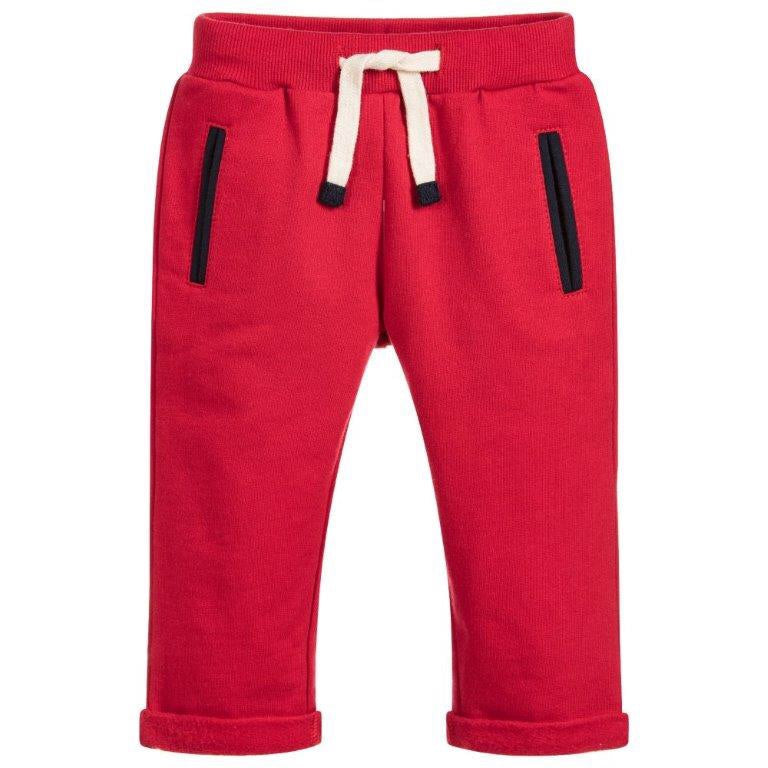 WEEKEND A LA MER Willy Boys Red Cotton Joggers