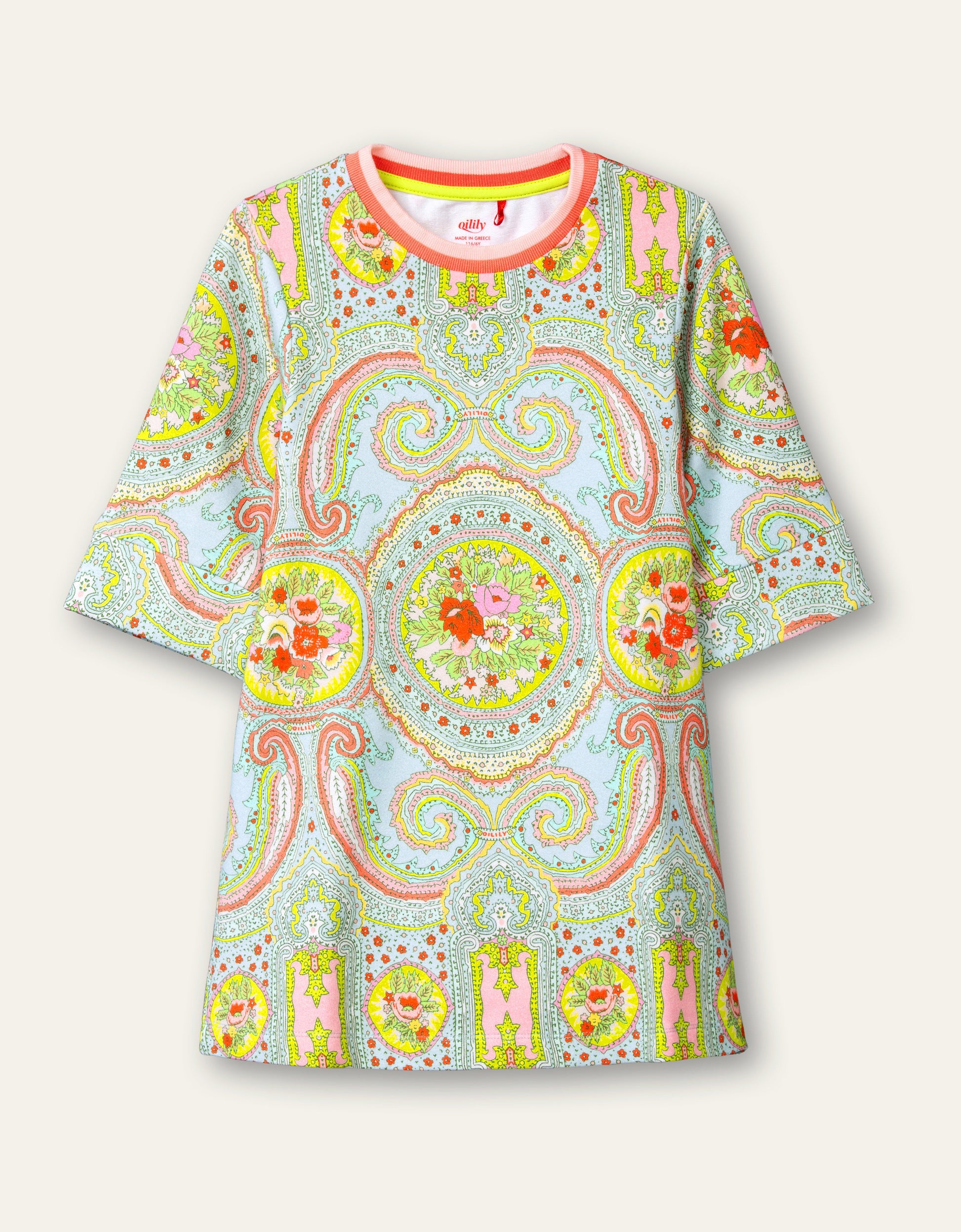 SS21 Oilily Haver Paisley City Rose Blue Sweat Dress
