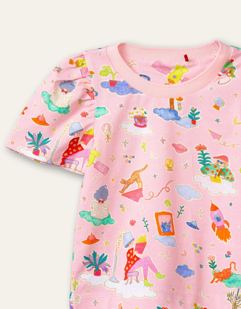 SS21 Oilily Tuintje Party in the Clouds Pink T-Shirt