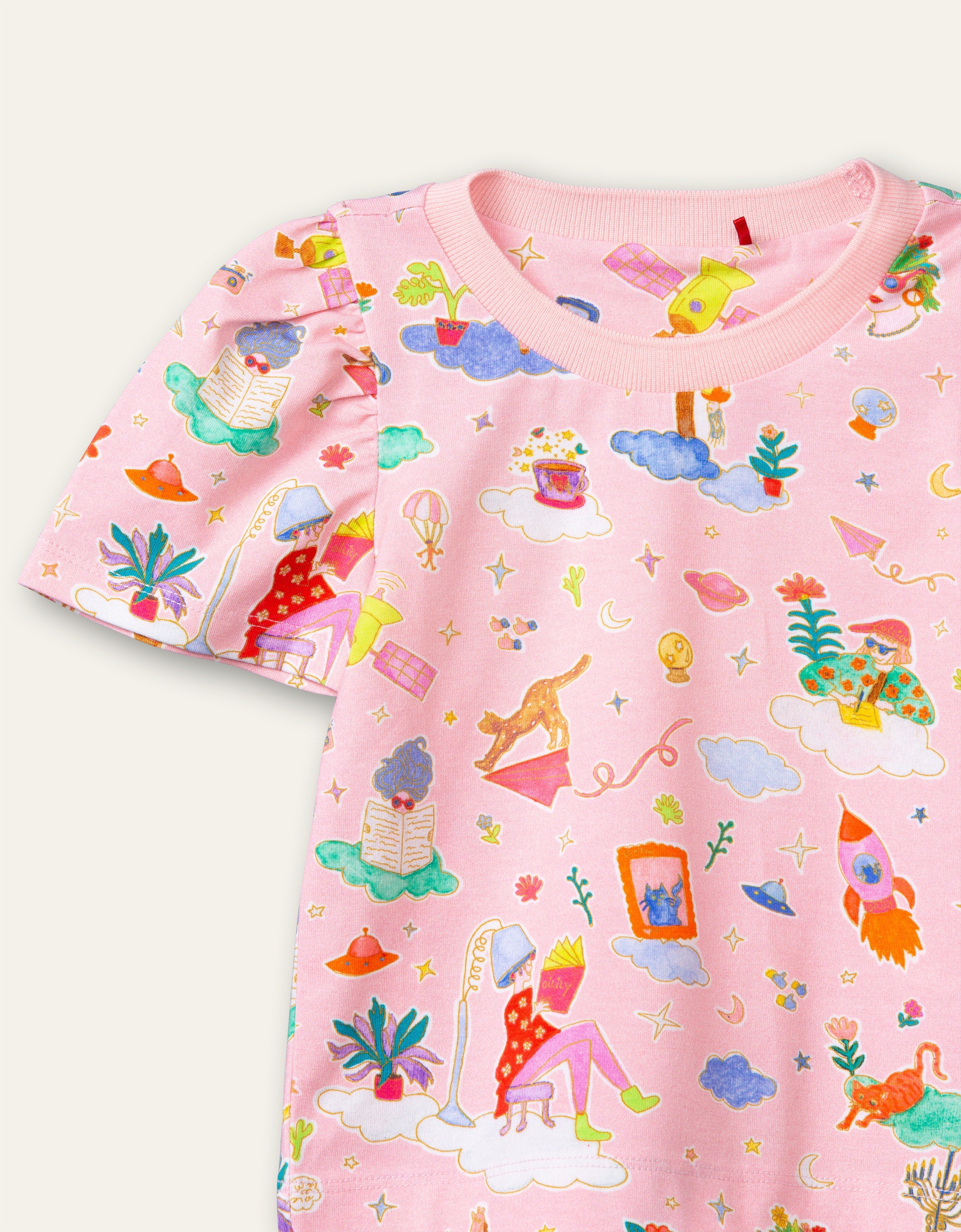 SS21 Oilily Tuintje Party in the Clouds Pink T-Shirt