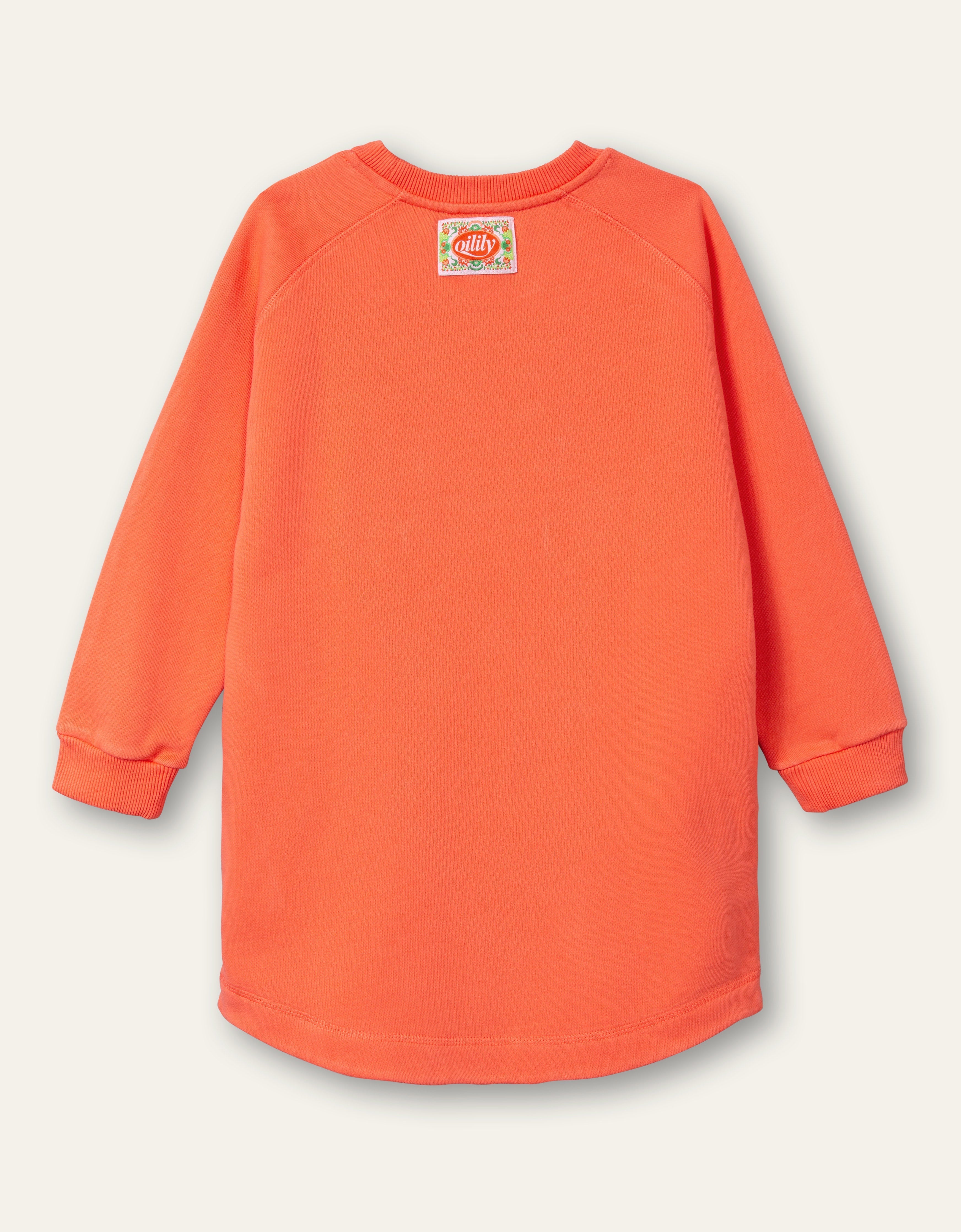 OILILY Hope Girls Coral Blocks Sweater Dress