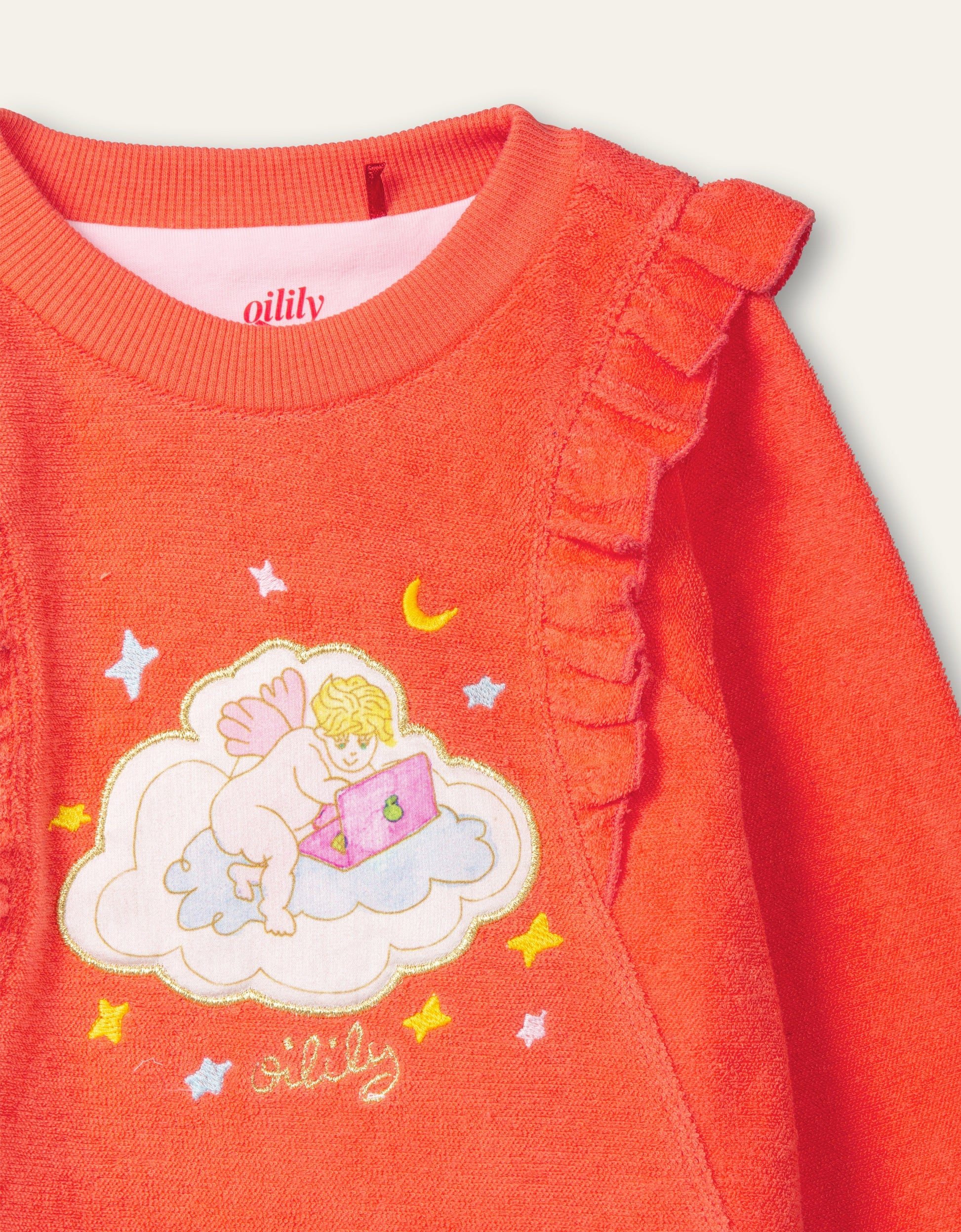 SS21 Oilily Humpty Angel in the Cloud Coral Orange Sweater