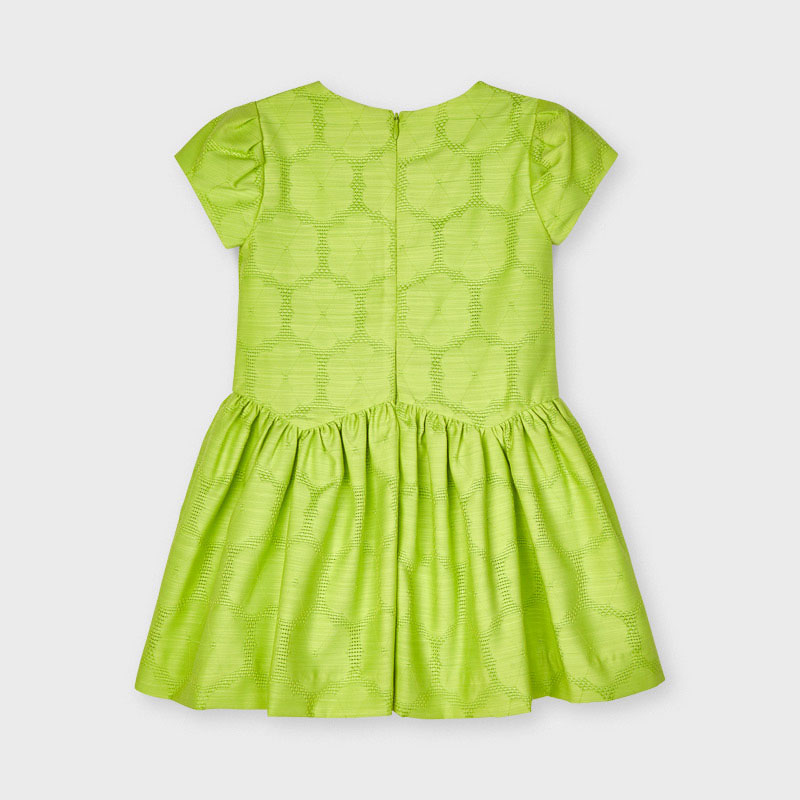 MAYORAL Girls Pistachio Jacquard Dress NON RETURNABLE