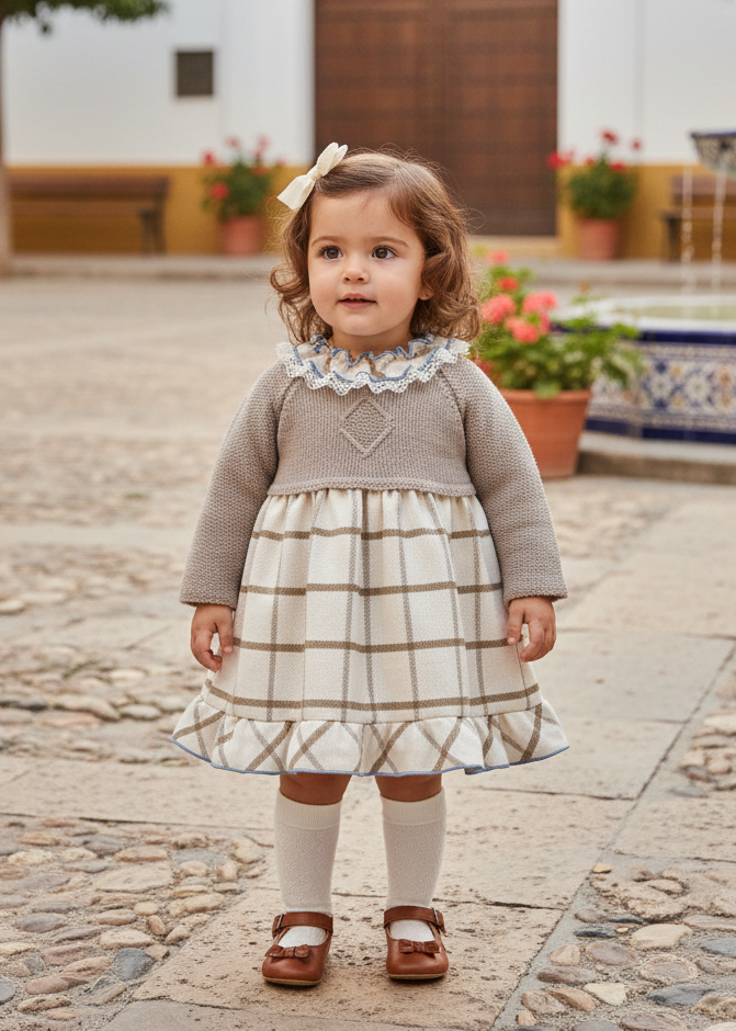 MAC ILUSION Nuez Girls Check Dress — Spain