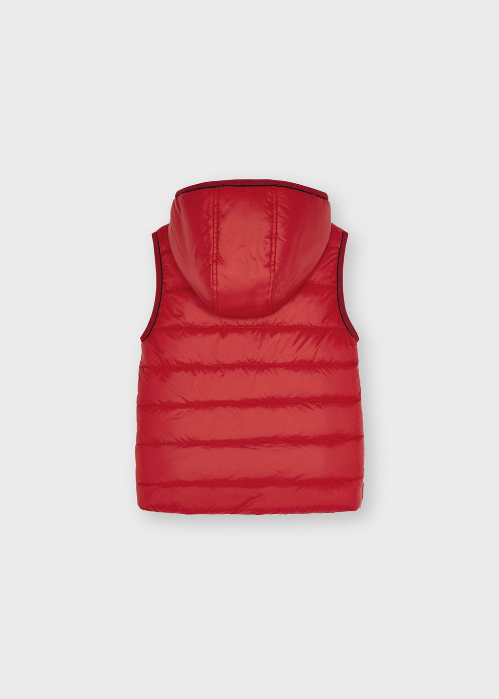 Mayoral boys red padded reversible hooded gilet, back