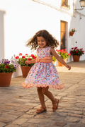 MIRANDA Orange Girls Floral Sun Dress - 604V
