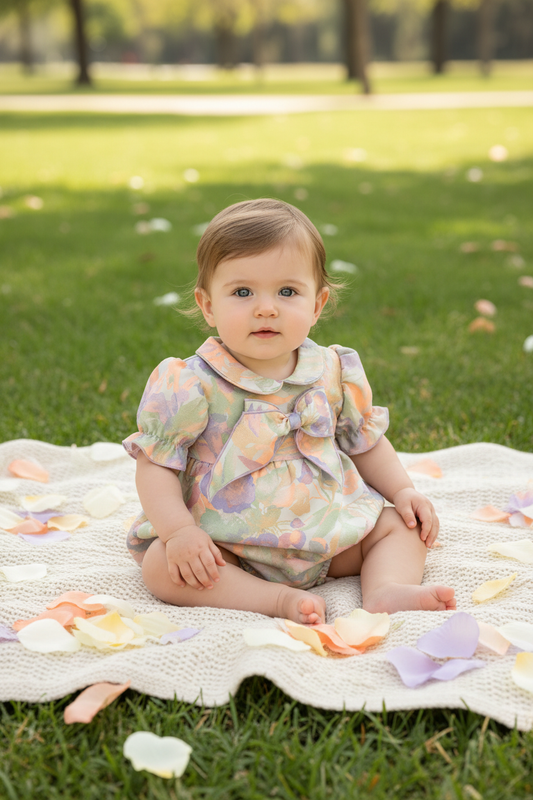 Romper on Grass Blanket