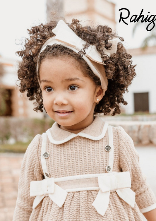 RAHIGO AW24 Camel & Cream Girls Headband - 24296