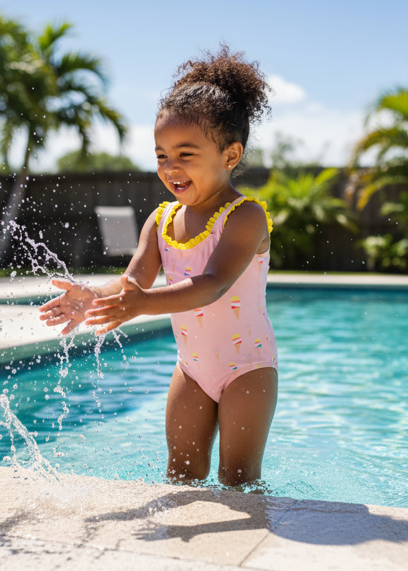 ELISABETH PUIG Sucre Girls Ice Cream Swimsuit