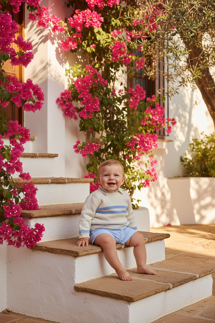 MAC ILUSION Bright Boys Blue Stripe Jumper - 9759