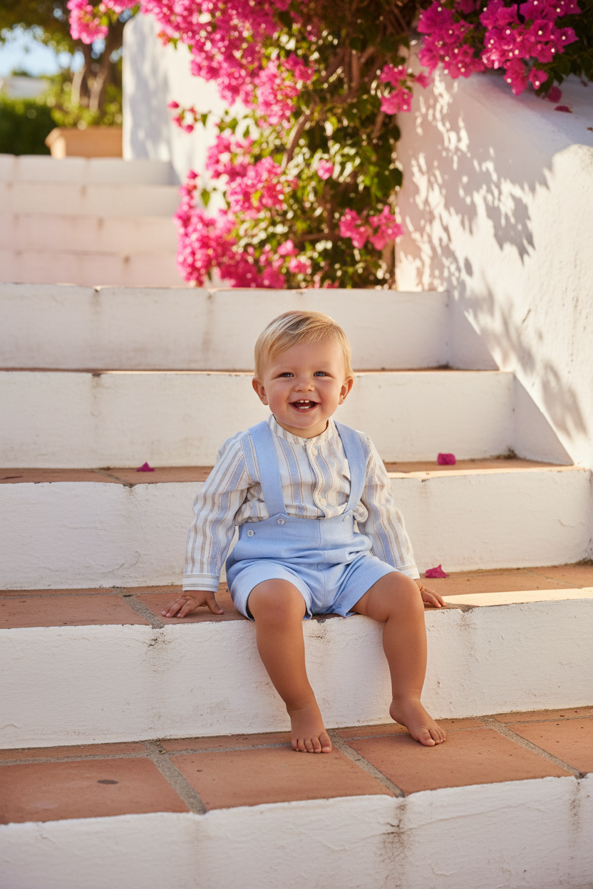 MAC ILUSION Bright Boys Blue Short Set - 9758