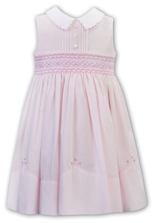 SS22 SARAH LOUISE Pink Smocked Girls Dress