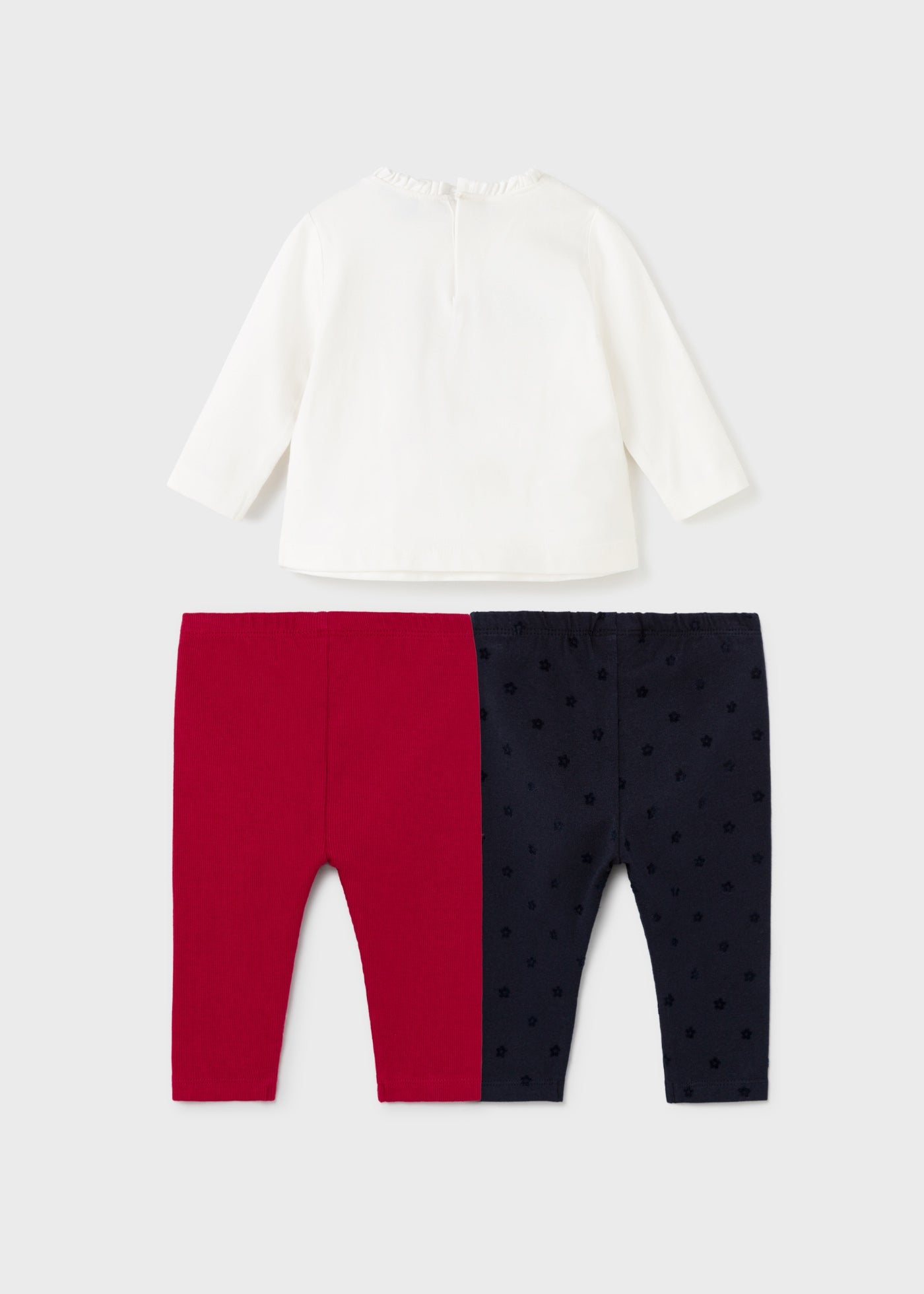 MAYORAL Girls Raspberry & Navy Three Piece Leggings Set