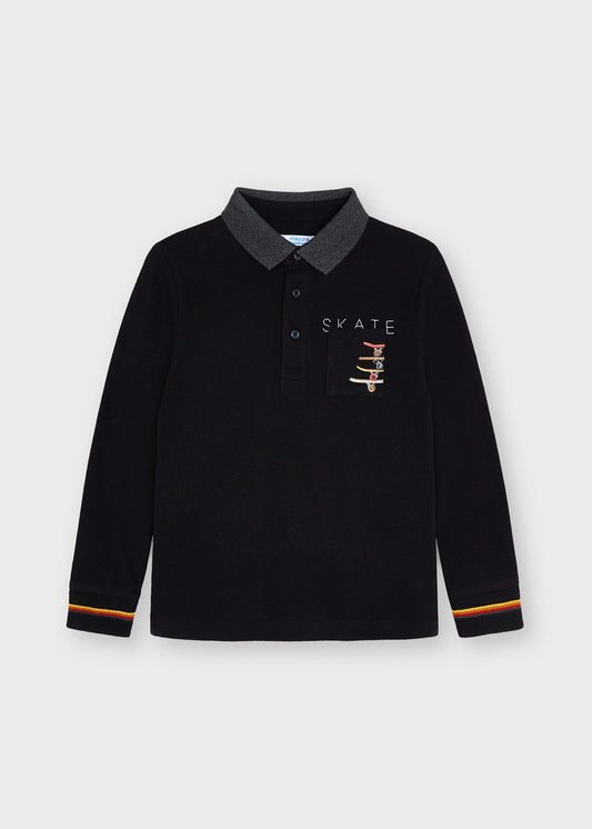 AW21 MAYORAL Boys Skater Long Sleeve Polo Shirt - 4155