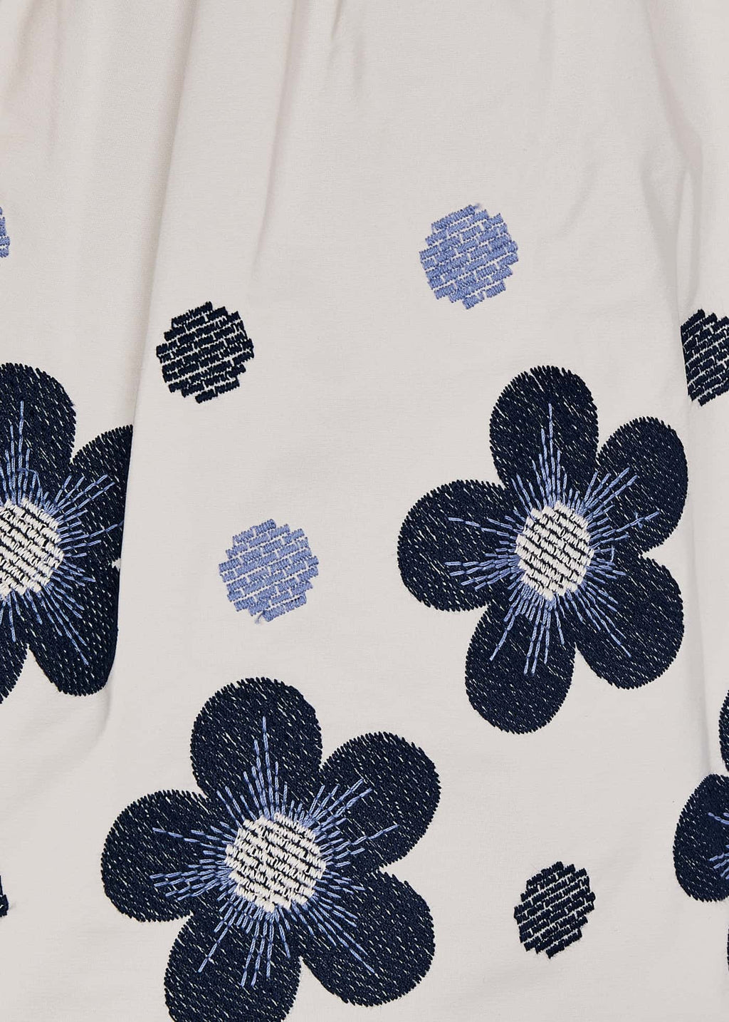 MAYORAL Girls Navy Flower Embroidered Dress 