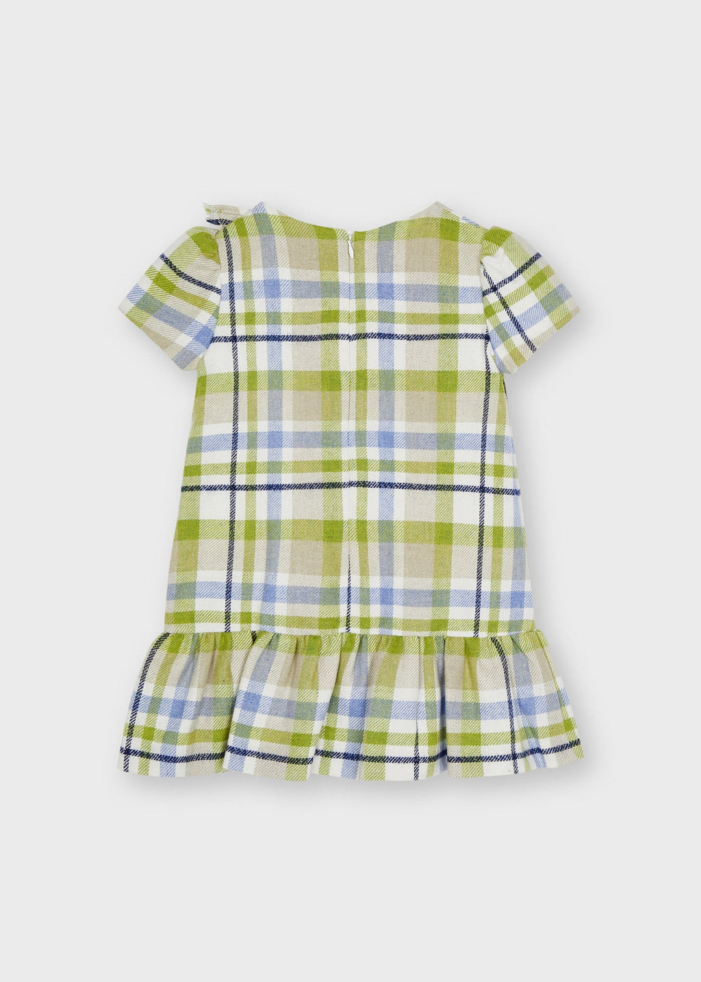 AW21 MAYORAL Girls Olive Plaid Check Dress - 4934