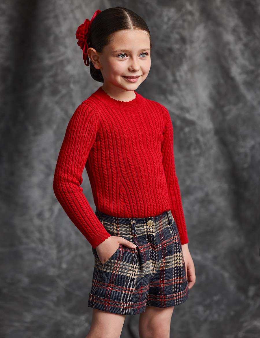 AW21 ABEL & LULA Girls Navy Fantasy Shorts