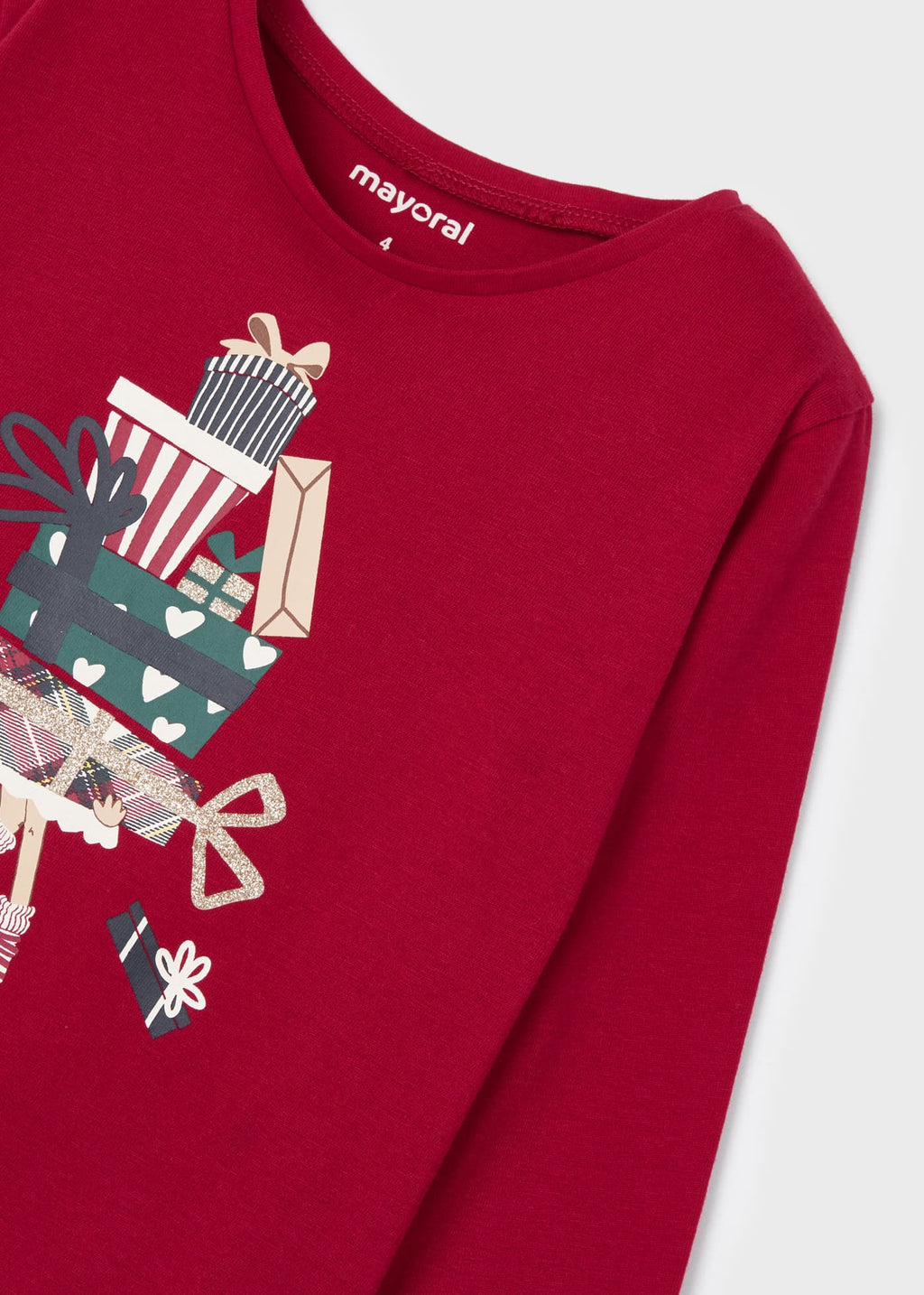 MAYORAL Girls Red Tartan Christmas Pyjamas