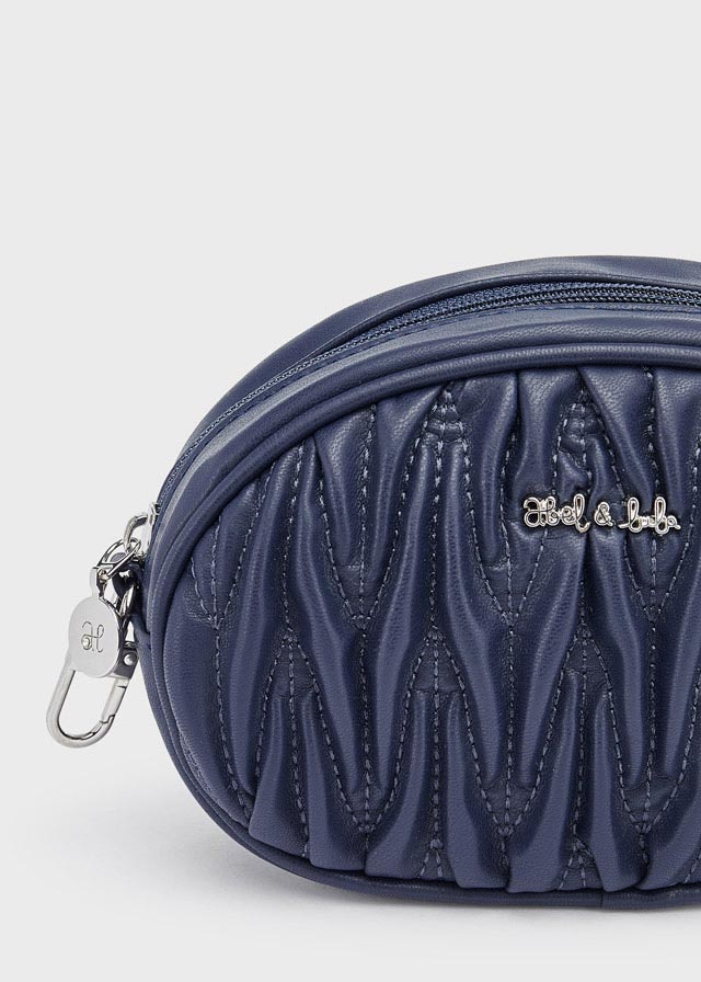 AW22 ABEL & LULA Girls Navy Quilted Bag with Chain Strap