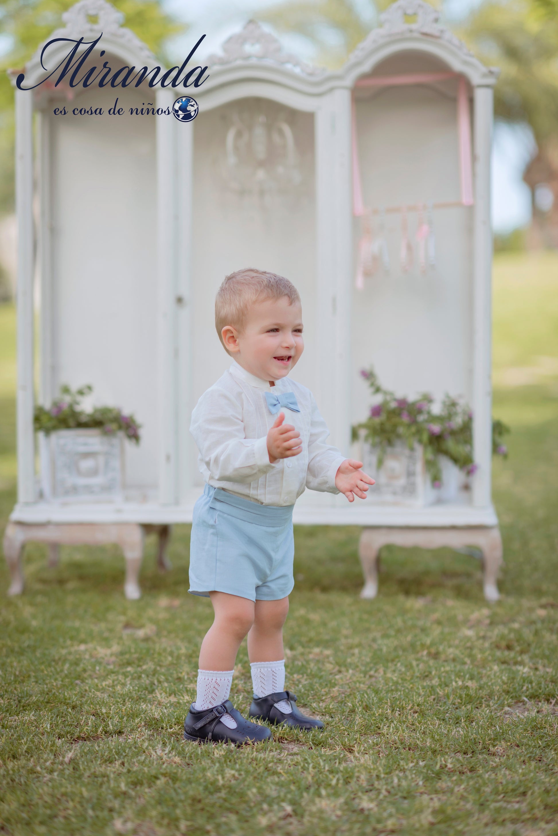 SS23 MIRANDA Blue Baby Boys Three Piece Short Set - 124/23CH