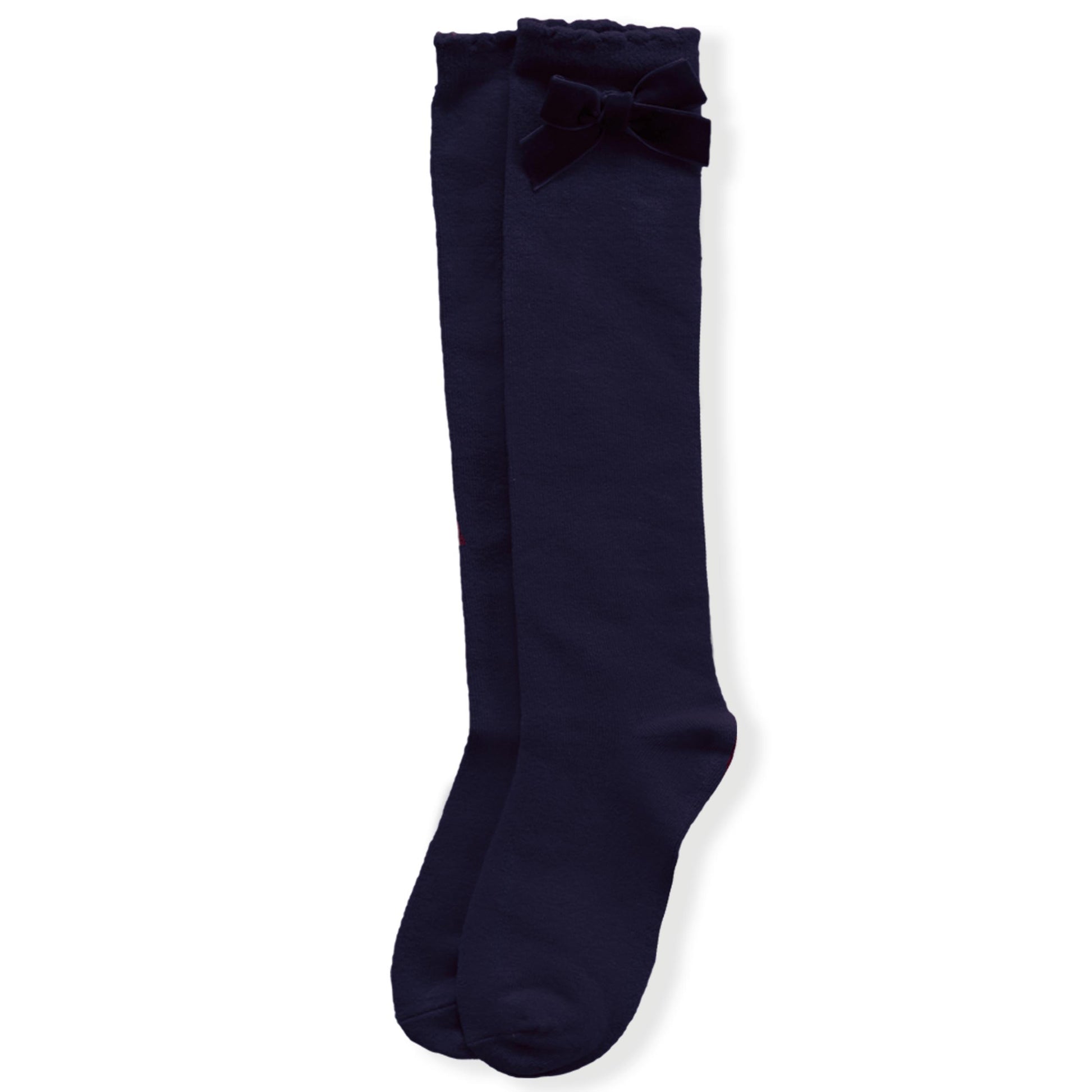 AW20 Miranda Velvet Bow Socks - Navy