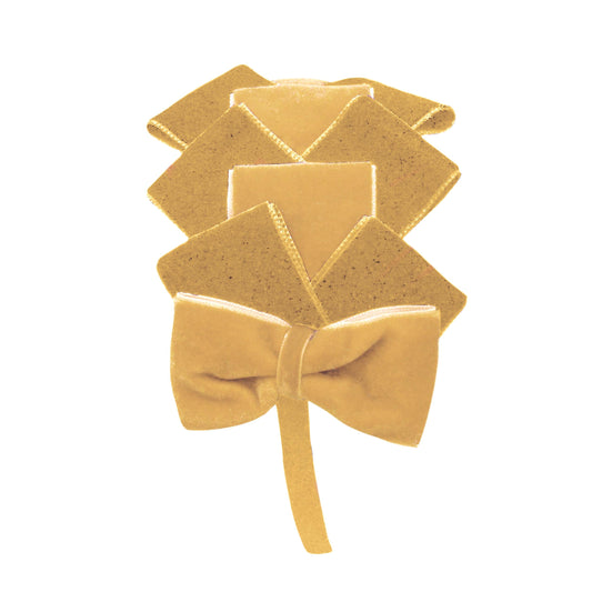 MIRANDA Velvet Bow Girls Hairband - Camel