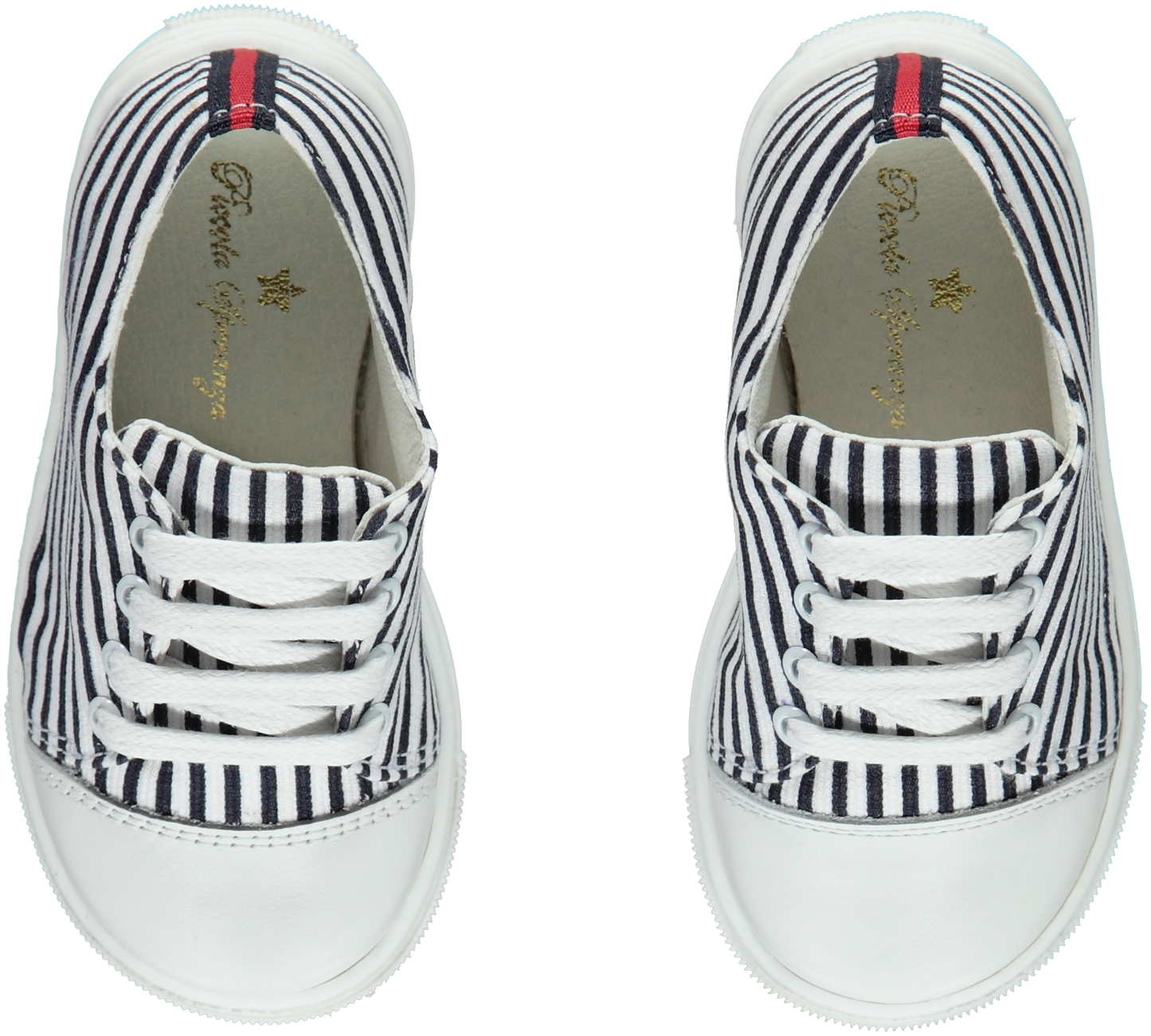 Piccola Speranza Navy & White Stripe Boys Sneakers