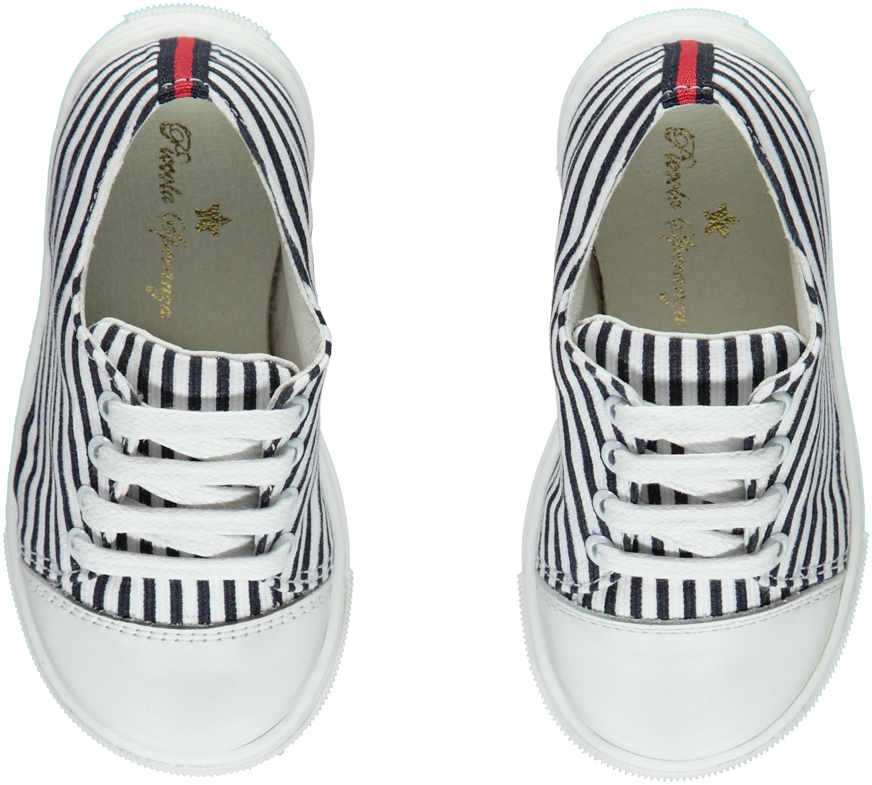 Piccola Speranza Navy & White Stripe Boys Sneakers