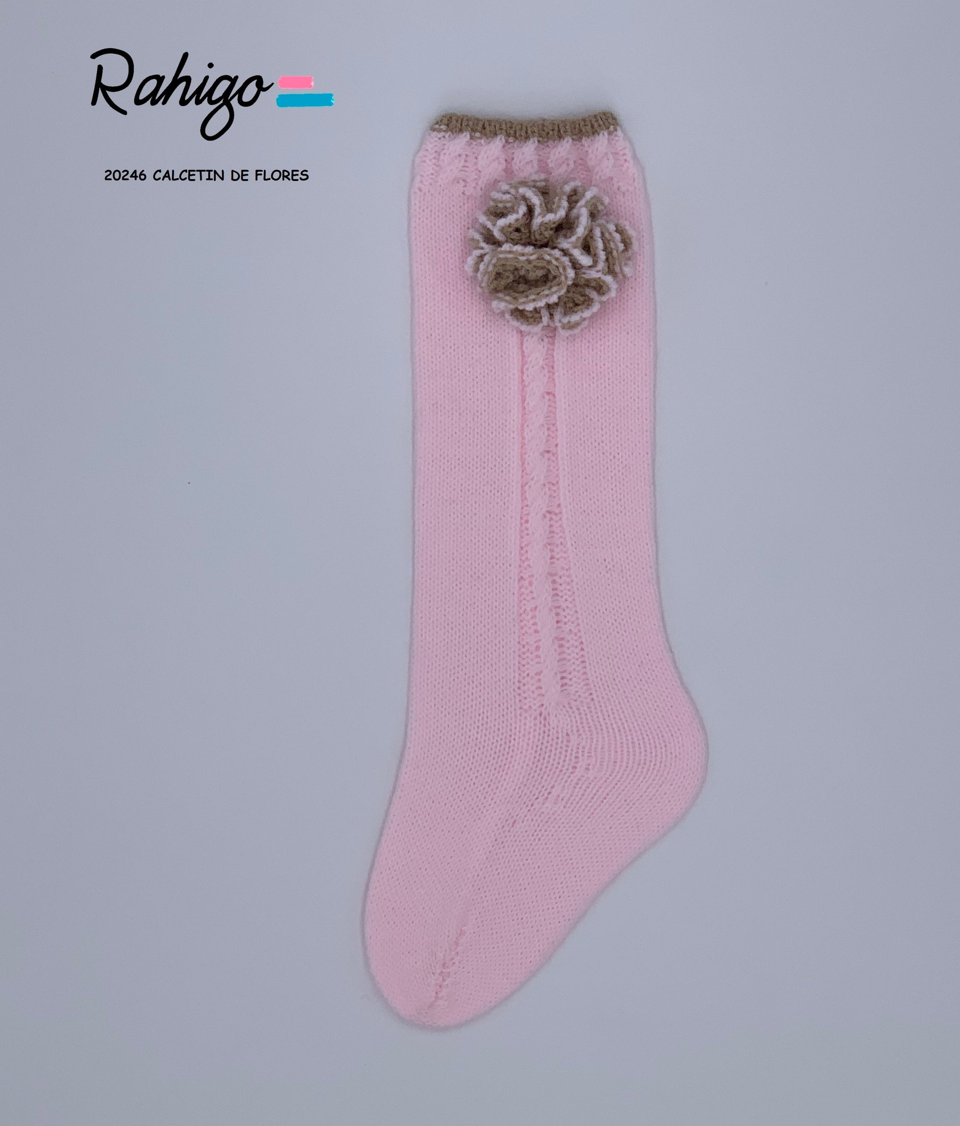 AW20 Rahigo Baby Pink & Camel Socks