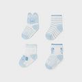Mayoral Baby Boys Blue and White Socks Four Pack 9360
