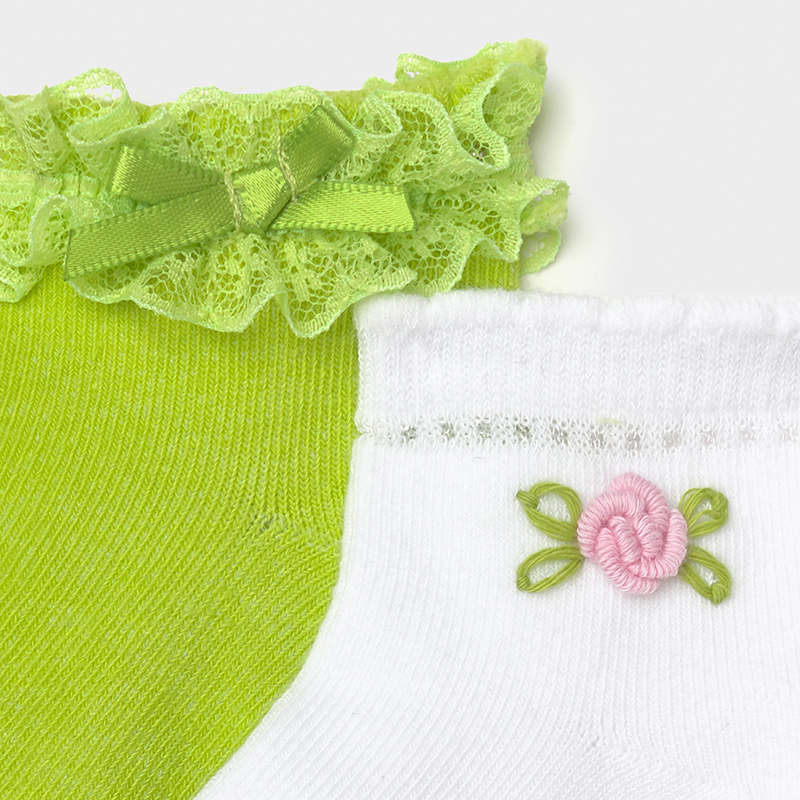 MAYORAL Mini Girls Pistachio Ankle Socks - 10011