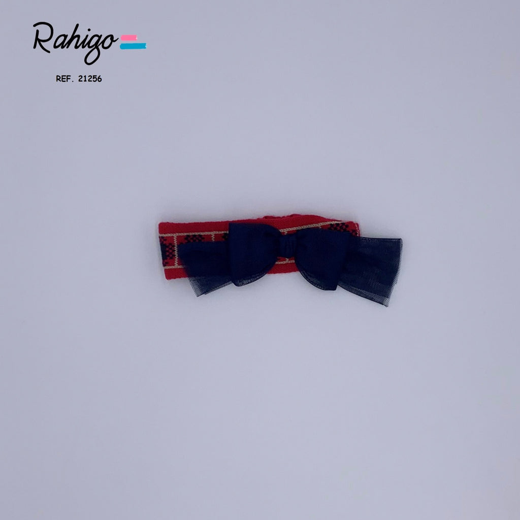 AW21 RAHIGO Red & Navy Girls Headband - 21256