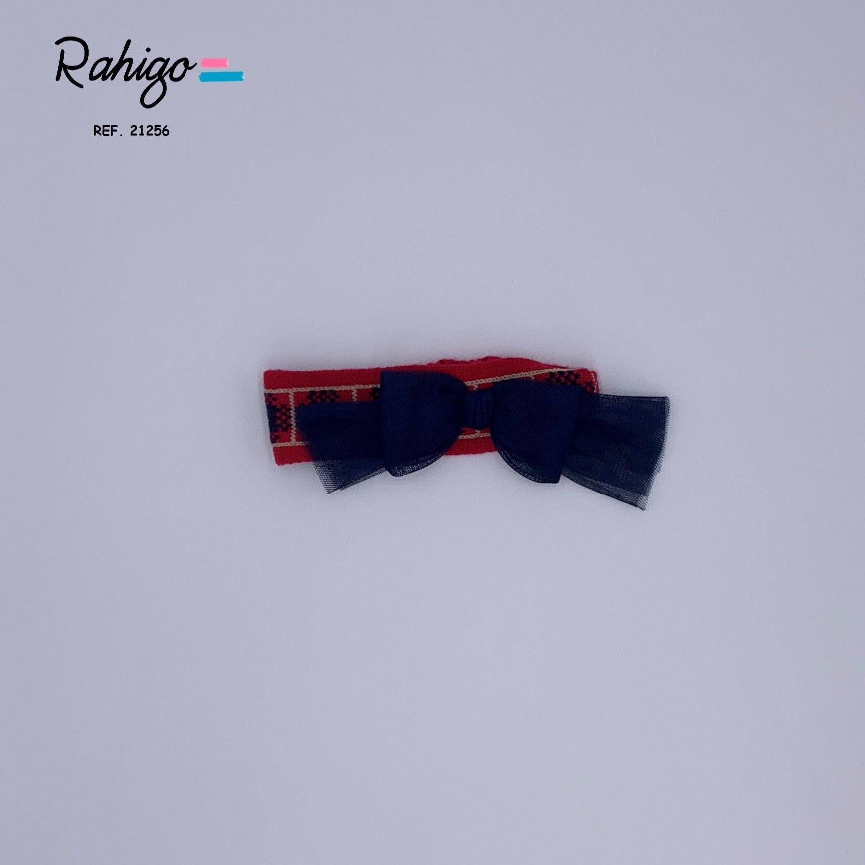 AW21 RAHIGO Red & Navy Girls Headband - 21256