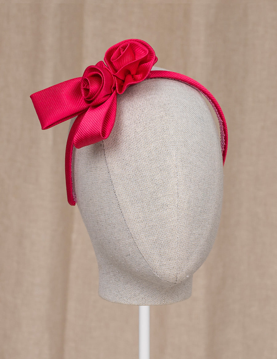 SS22 ABEL & LULA Fuchsia Ottoman Girls Flower Headband