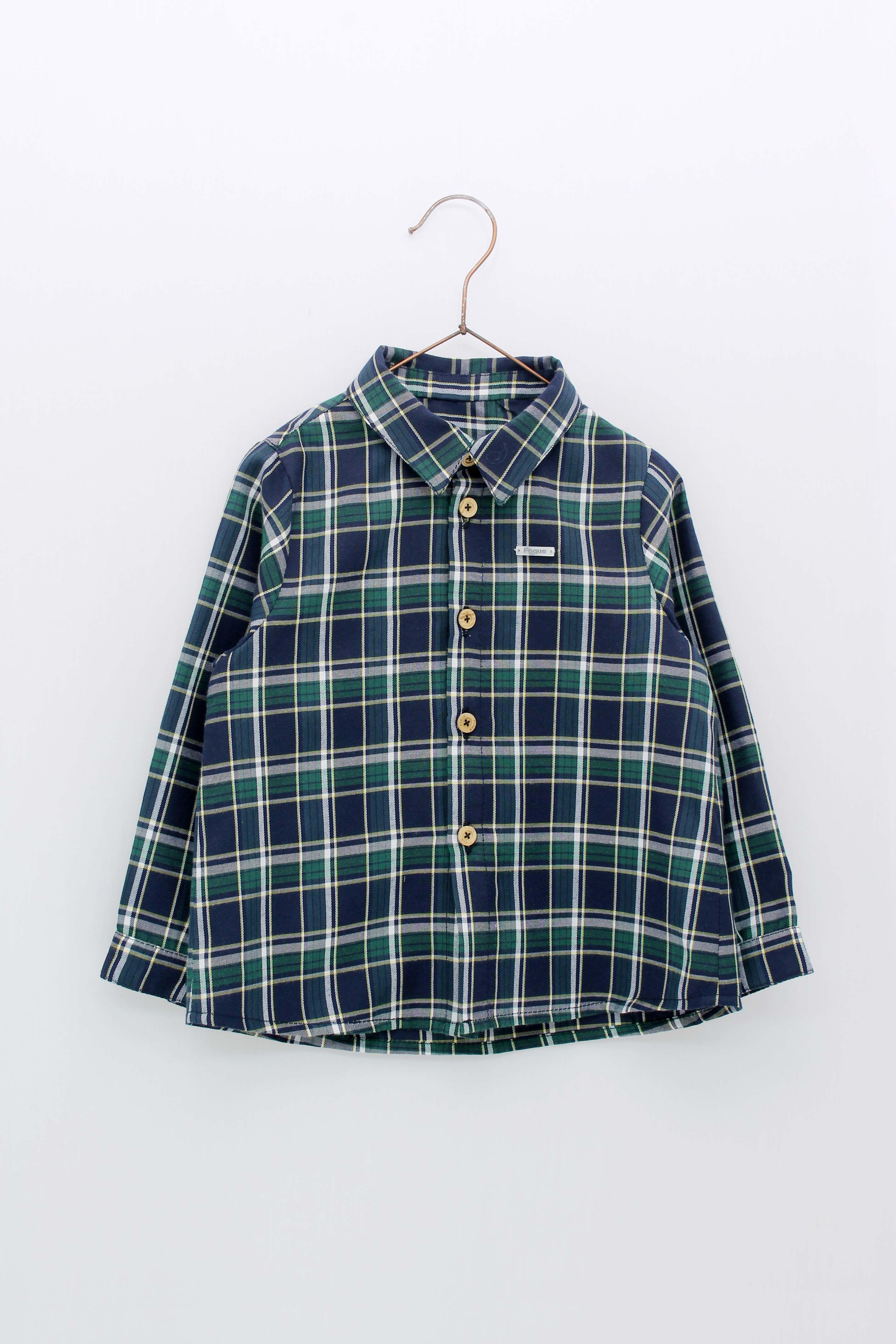 AW22 FOQUE Navy Tartan Boys Short Set - 5546