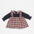 DEOLINDA Alaska Baby Girls Navy Tartan Dress