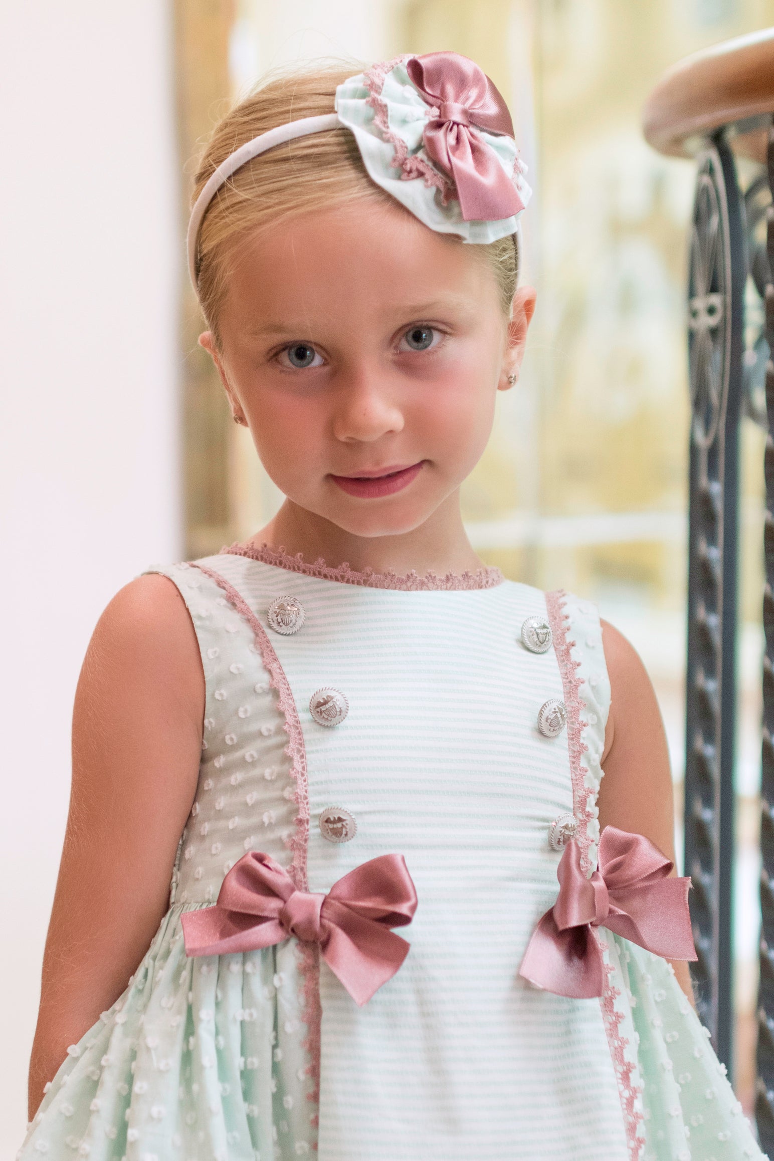 DOLCE PETIT Girls Light Green Hairband - 2245D