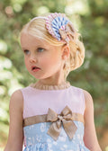DOLCE PETIT Girls Blue & Pink Floral Hairband - 2252DP