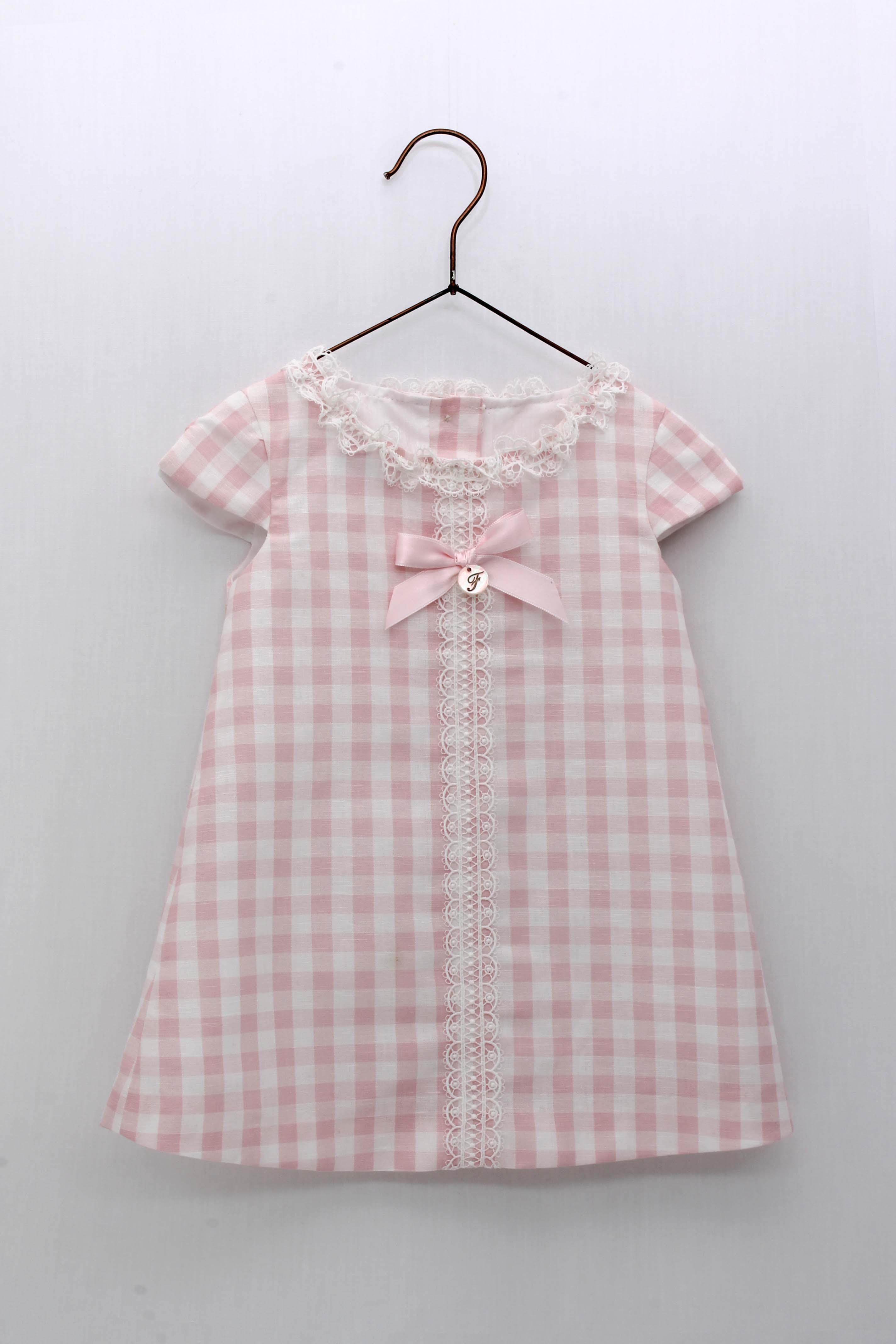 Pink gingham hot sale dress girls