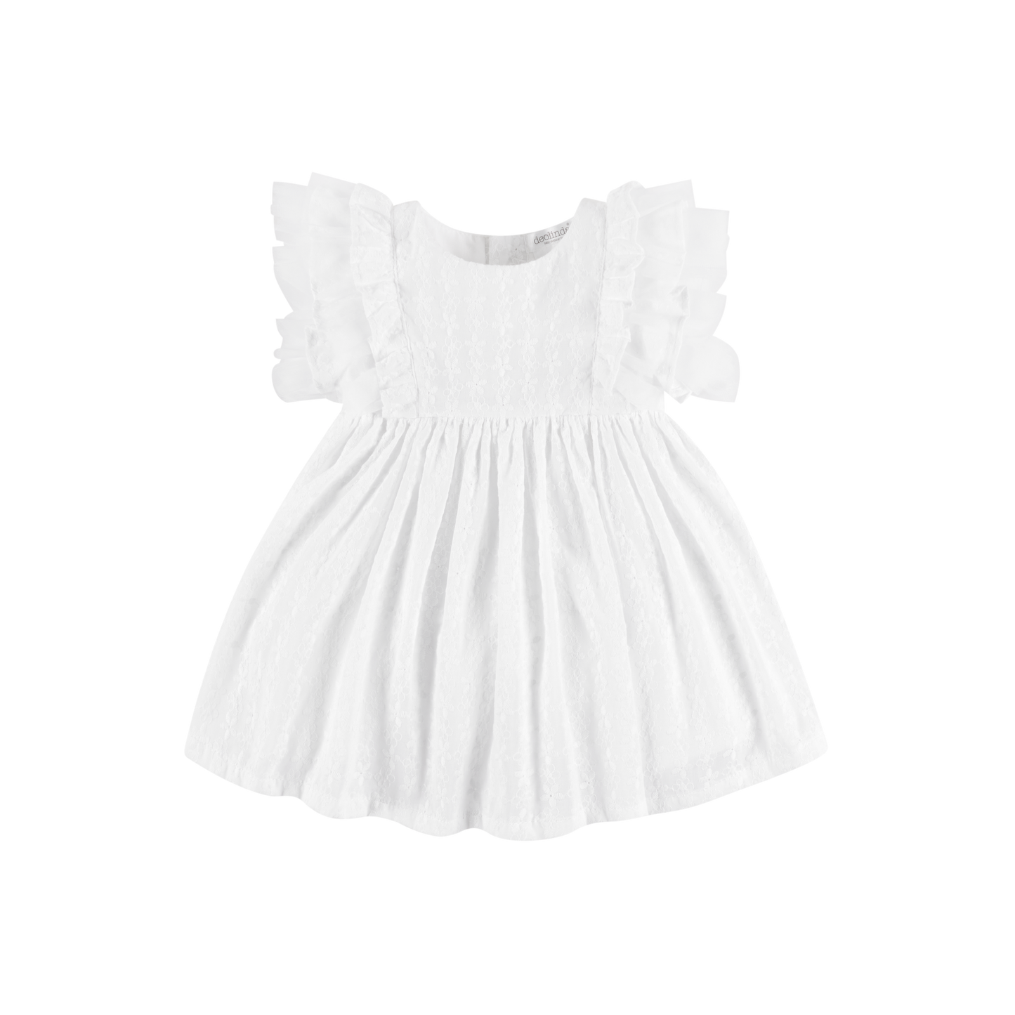 SS23 DEOLINDA Camomille Baby Girls White Dress - 23407