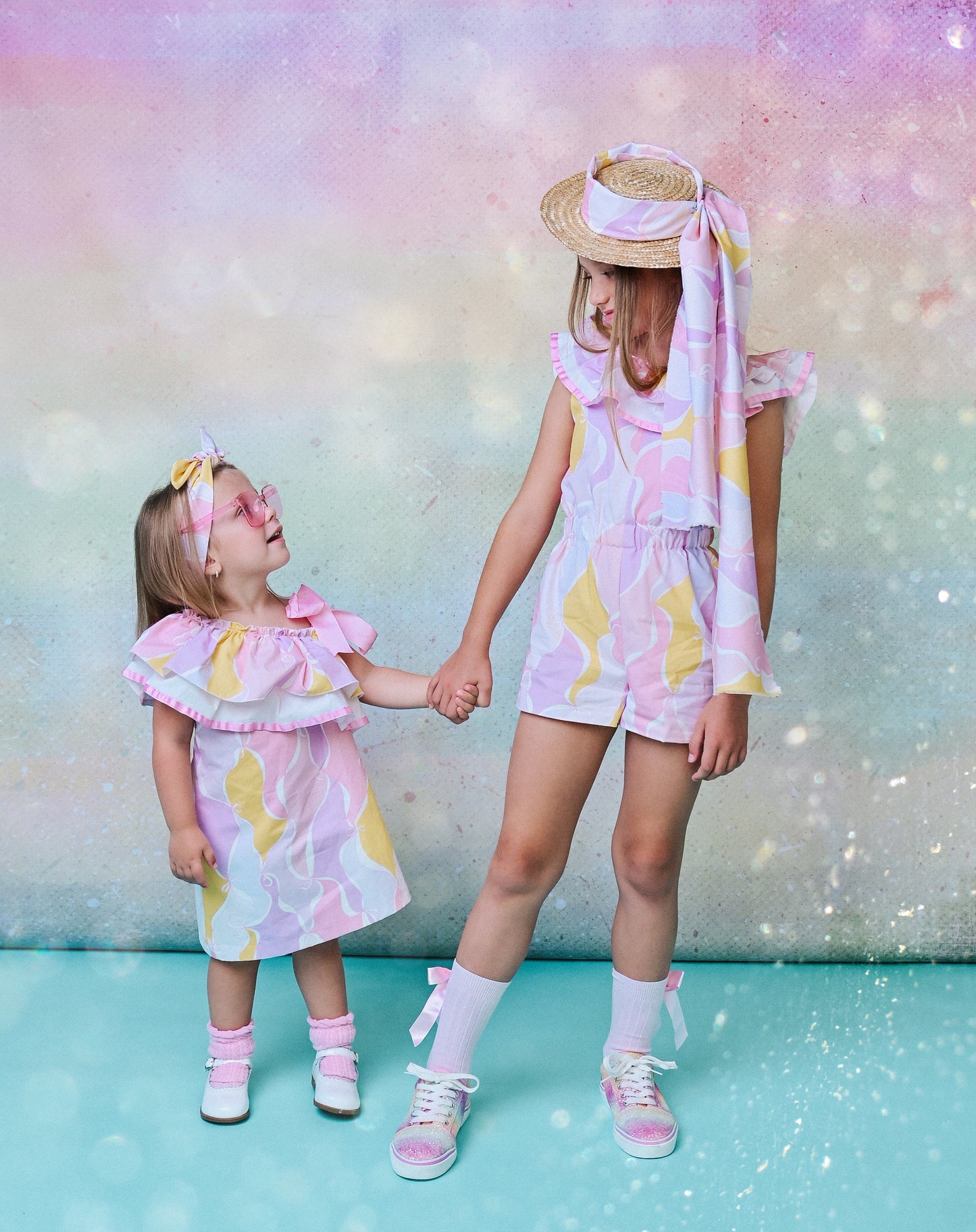 ROCHY Sofia Lilac & Lemon Pucci Frill Girls Dress - 23419