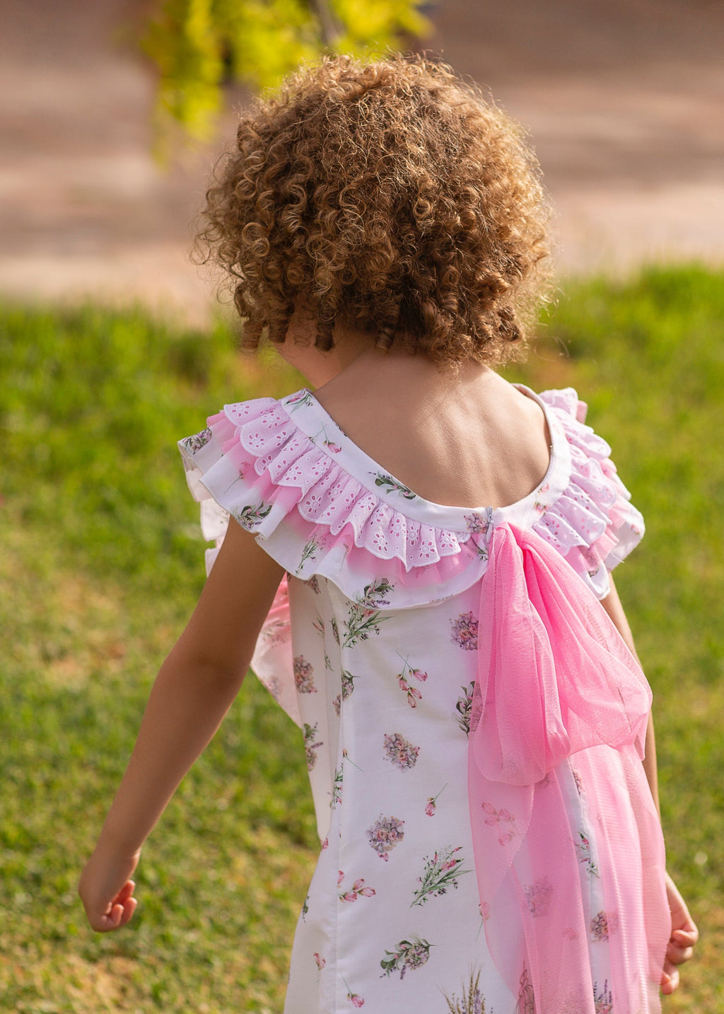 SS23 ROCHY Laia Pink Floral Girls A-Line Dress - 23452