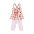 DEOLINDA Candy Girls Pink Gingham Legging Set 