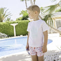DOLCE PETIT Boys Coral Star Swimming Trunks 
